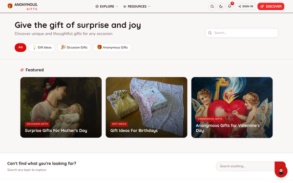 Anonymous Gifts — Surprise someone with a gift from the heart