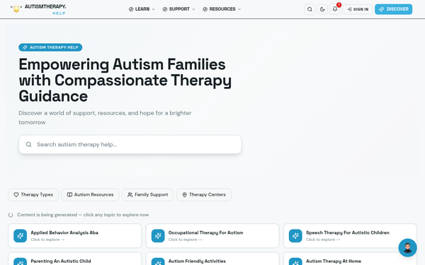 Autism Therapy Help — A compassionate guide for autism families who seek understanding and support.