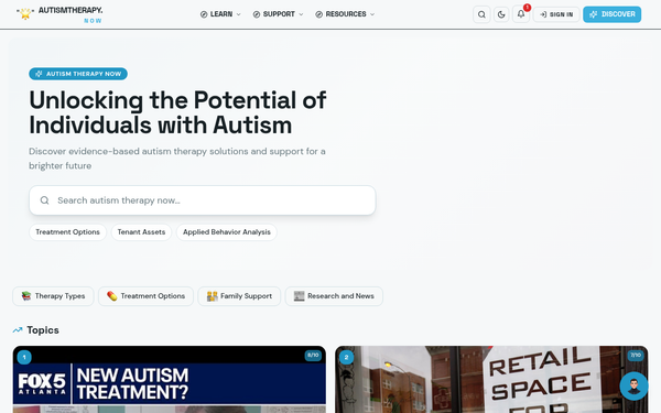 Autism Therapy Now — A warm, supportive, and knowledgeable guide for autism therapy and family support