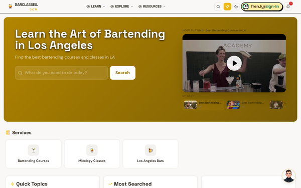 BarClasses - Los Angeles Bartending Courses — A warm, vibrant neighborhood bar that welcomes all with open arms.