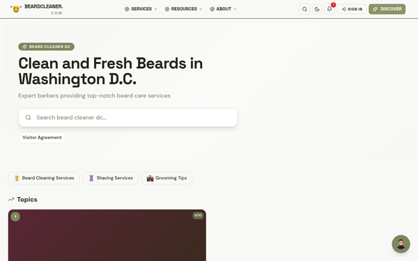 Beard Cleaner DC — A warm and approachable brand that embodies the spirit of D.C. — sophisticated yet down-to-earth.