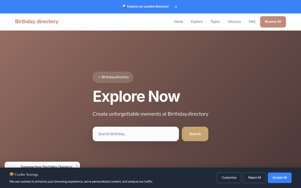 Entertainment Guides | Birthday Directory