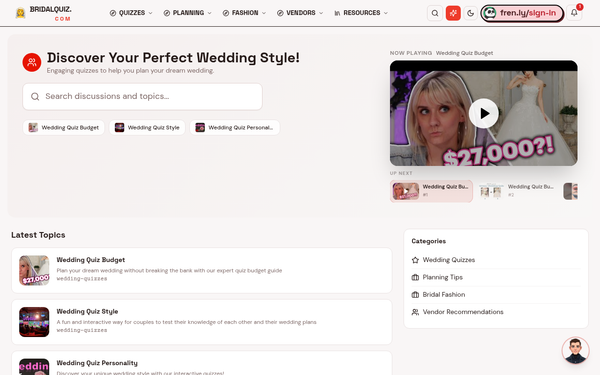 Bridal Quiz — Your Ultimate Guide to Wedding Planning Fun