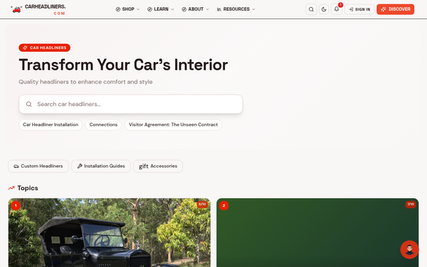 Car Headliners — Vibrant, Knowledgeable, Supportive