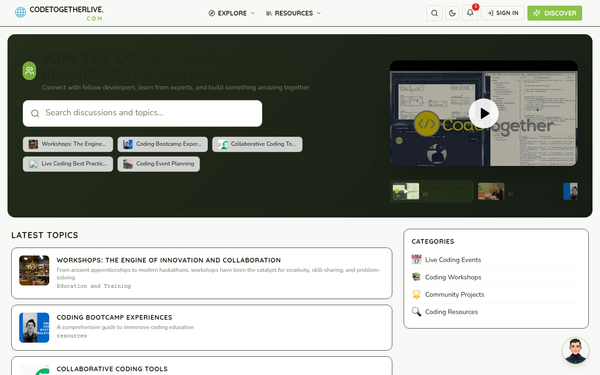 CodeTogetherLive — Collaborative coding for a brighter future