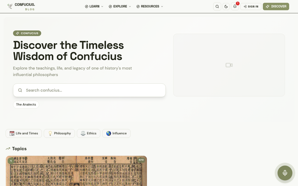 Confucius Blog — A reflective sanctuary for seekers of wisdom and personal growth.