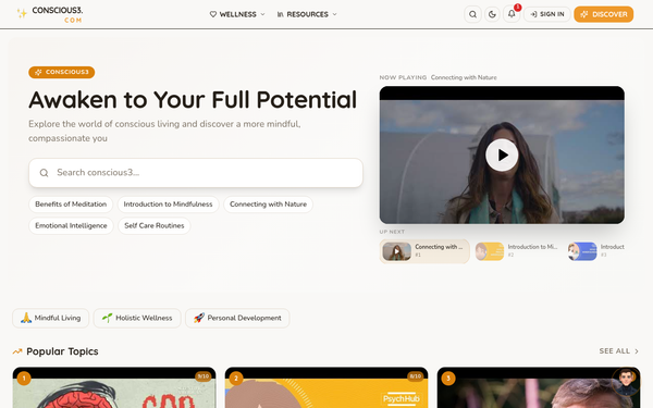 Conscious3 - Mindful Living and Personal Growth — Elevate Your Mind, Body, and Spirit