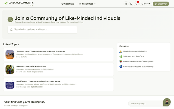 Conscious Community — Elevate Your Mind, Body, and Spirit