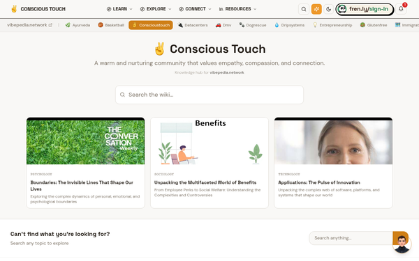 Conscioustouch | Your Guide to Conscioustouch | Vibepedia.Network