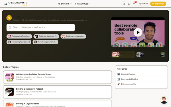 Community Building Guides | Creator Summits