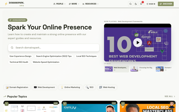 DomainSpark — Igniting Online Presence