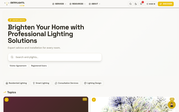 EntryLights — A warm-hearted companion in your lighting journey, blending expertise with creativity.