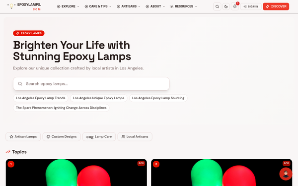 Epoxy Lamps LA — Creative, community-focused, artisan-driven.