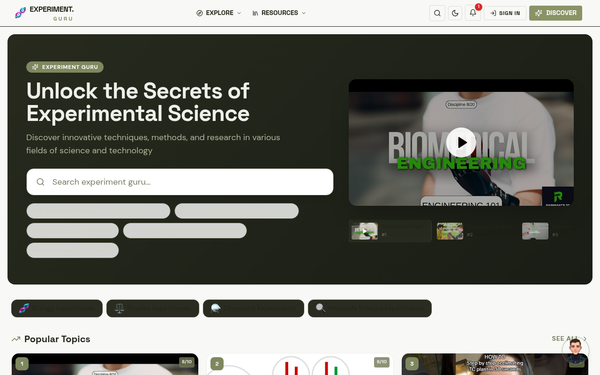 Experiment Guru — Expert Guidance for Experimental Innovations