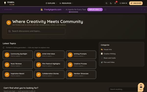 Fenben.club - Creative Community — Unlocking Creative Potential