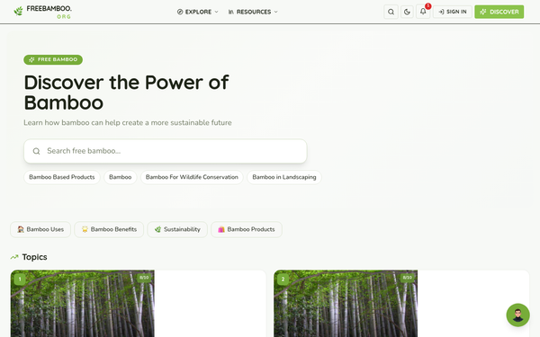 Free Bamboo — Sustainable Bamboo Solutions for a Greener Tomorrow