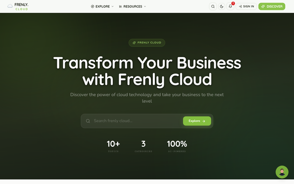 Frenly Cloud — Friendly Solutions for a Brighter Tomorrow