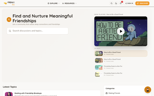 Frenly - Empowering Meaningful Friendships — Empowering meaningful friendships online