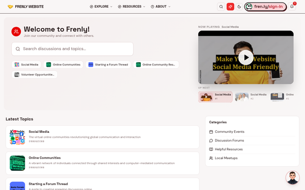 Frenly Community Hub