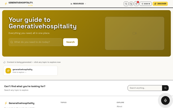 Generative Hospitality | Your Guide to Generative Hospitality