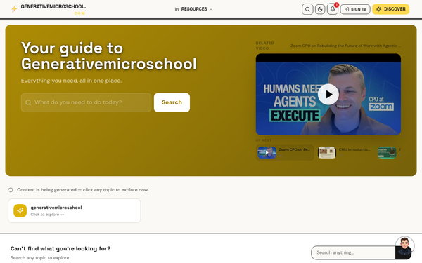 Generative Microschool | Your Guide to Generative Microschool