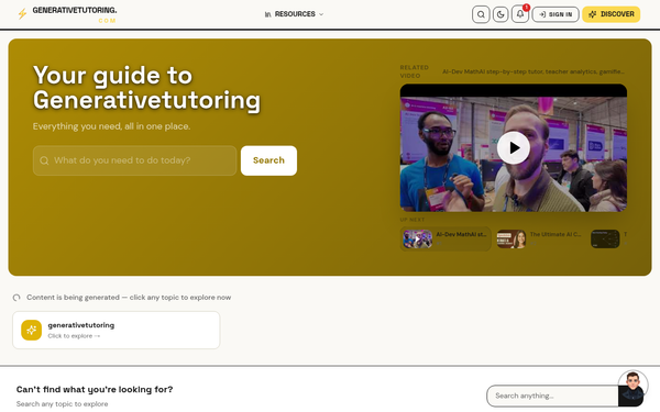 Generativetutoring — Your guide to Generativetutoring