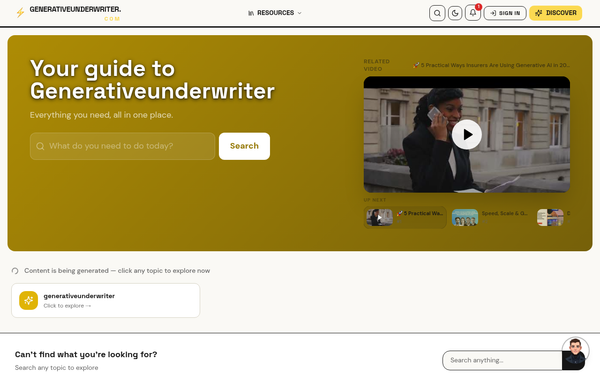 Generativeunderwriter — Your guide to Generativeunderwriter