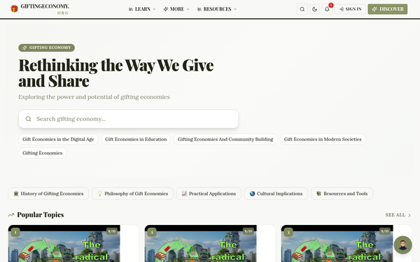 Gifting Economy — Exploring the Art of Generous Giving