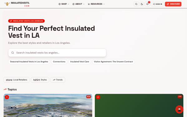 Insulated Vests Los Angeles — Vibrant, local, stylish, and warm