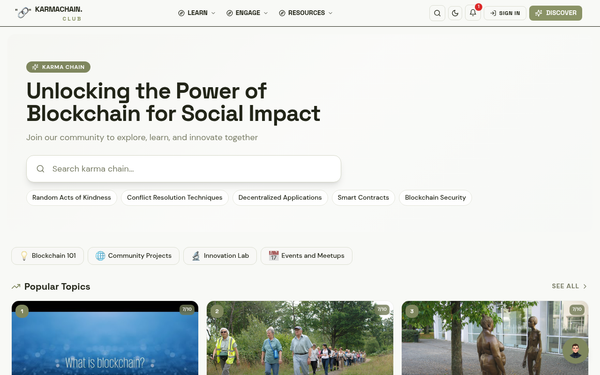 Karma Chain — A vibrant, compassionate, and forward-thinking community