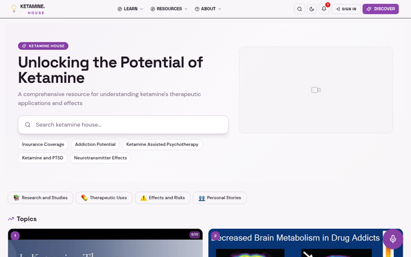 Ketamine House — Exploring the therapeutic horizon of ketamine