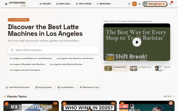 Latte Machines — Warm, welcoming, and knowledgeable