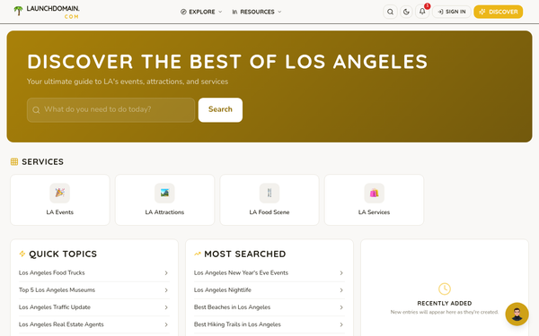 Launch Domain - Los Angeles Guide — Exploring the Best of Los Angeles