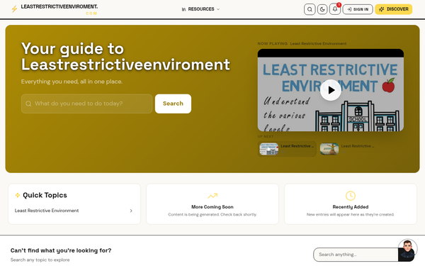 Least Restrictive Environment