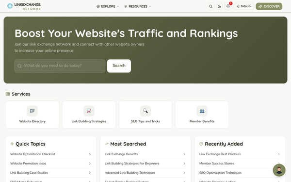 Link Exchange Network — Connecting websites for mutual growth