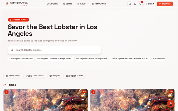 Lobster Places — Unleash the Flavors of the Ocean in Los Angeles
