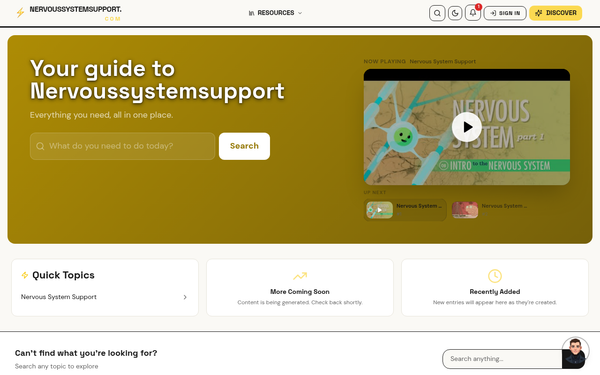 Nervoussystemsupport — Your guide to Nervoussystemsupport