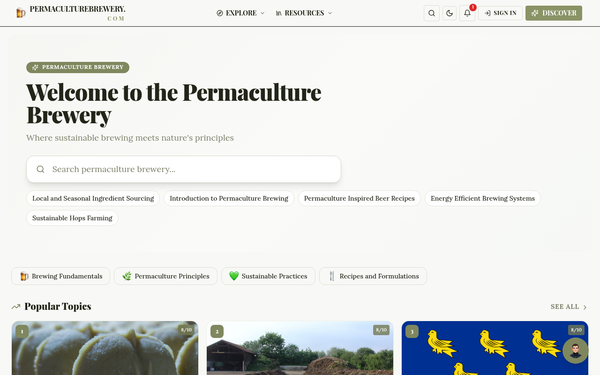 Permaculture Brewery — Crafting Sustainable Beer with Nature's Principles