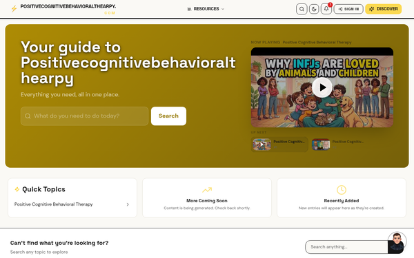 Positive Cognitive Behavioral Therapy