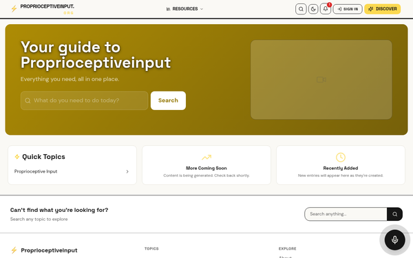 All Entries — Proprioceptiveinput
