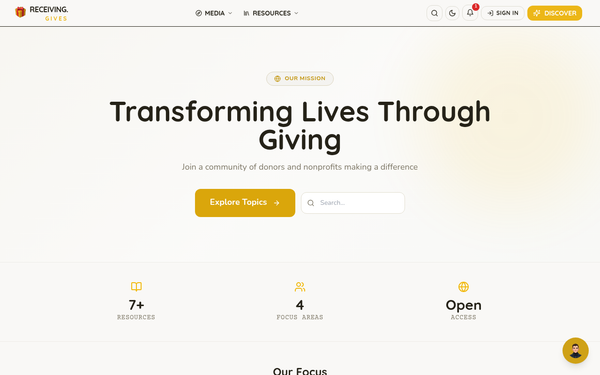 Receiving Gives — Empowering Donors, Enriching Lives