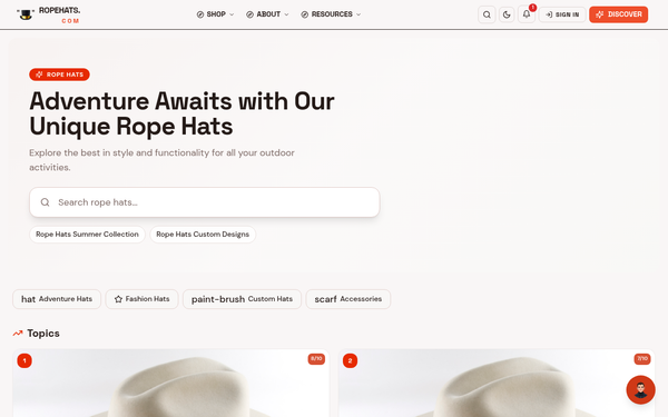 Rope Hats — Adventure-driven, Fashion-forward, Unique