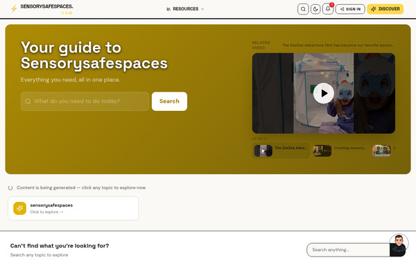 Sensory Safe Spaces — Designing environments that promote calm and sensory comfort.