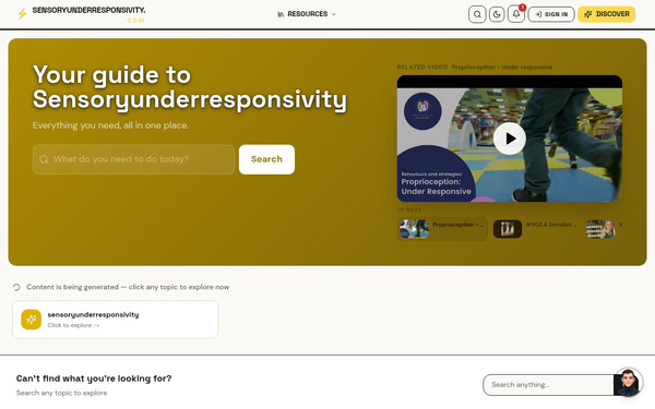 Entries: O | Sensory Underresponsivity