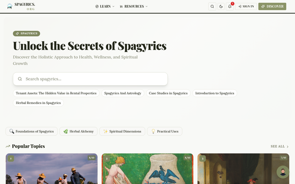 Spagyrics.org — Transforming Nature, Enhancing Life