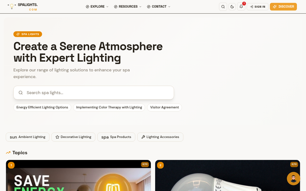 Spa Lights — Illuminate Your Spa Experience with Tranquil Lighting Solutions