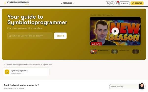 Symbioticprogrammer — Your guide to Symbioticprogrammer