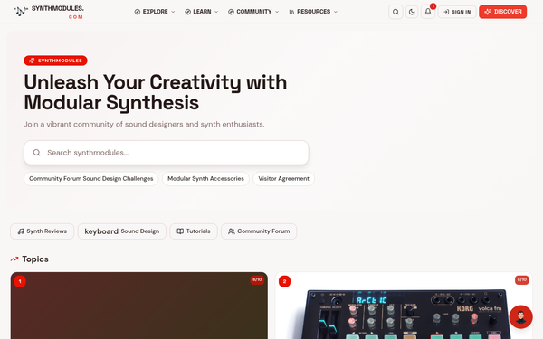 SynthModules — A passionate community, celebrating creativity through sound.