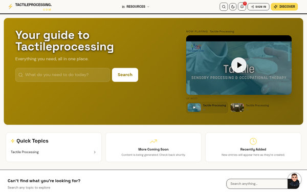 Tactileprocessing — Your guide to Tactileprocessing