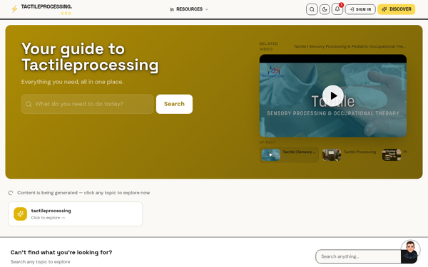 Tactileprocessing — Your guide to Tactileprocessing